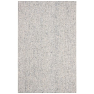 Abstract Ivory/Blue 6 ft. x 9 ft. Geometric Speckled Area Rug
