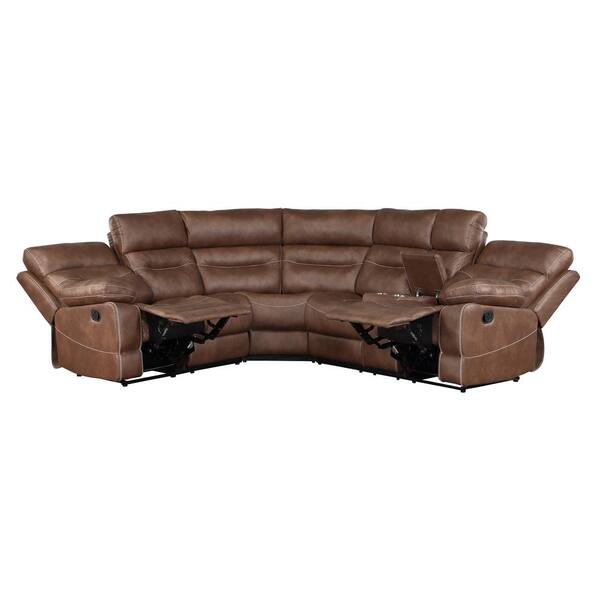 Steve Silver Rudger 152 in. 3-Piece Polyurethane Microsuede Fabric