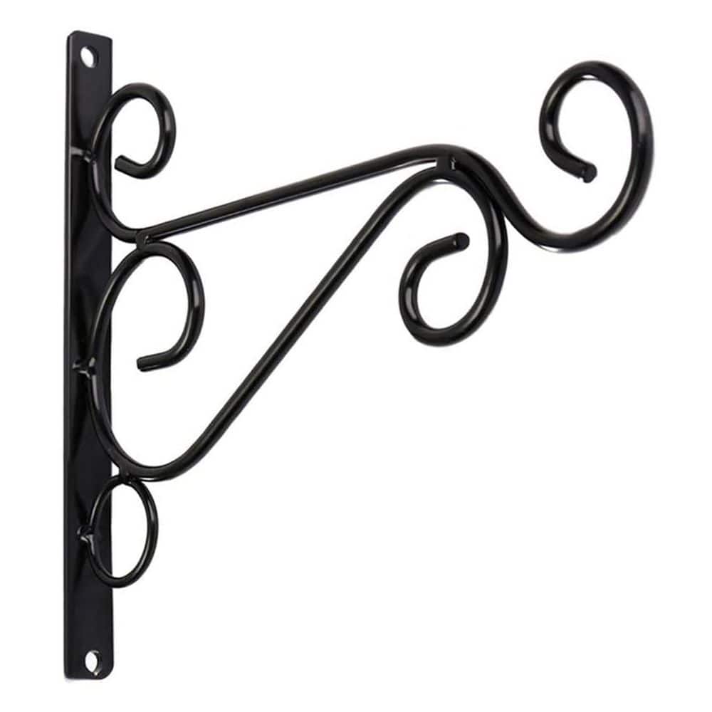 Black Iron Wall Hooks for Bird Feeder Lanterns Wind Chimes Outdoor Indoor Hanging Brackets with Screws (Set of 2) price history on PriceWatchPro