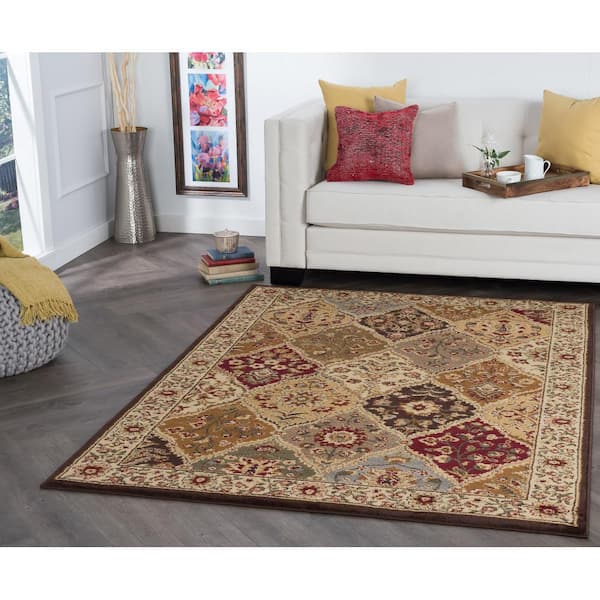 Elegance Abstract Multi-Color 9x13 Indoor Area Rug
