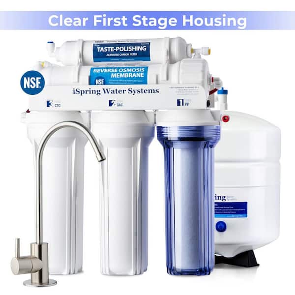 NSF-Certified 5-Stage Reverse Osmosis Water Filter System, Reduces PFAS, Chloramine, Lead, Fluoride, TDS