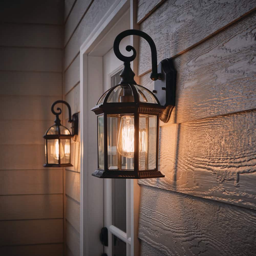 Hampton Bay Wickford 15.4 in. 1-Light Weathered Bronze