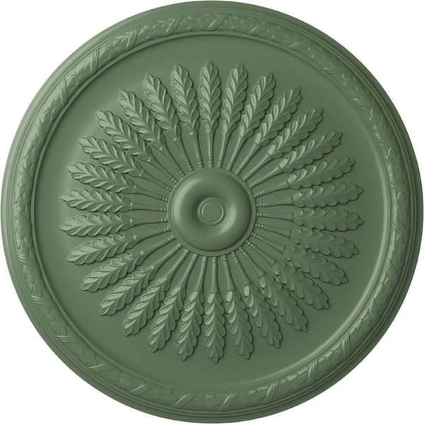 Ekena Millwork 36" x 1-1/2" Juniper Urethane Ceiling (Fits Canopies up to 7"), Hand-Painted Athenian Green