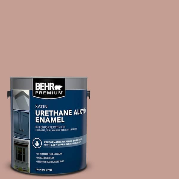 BEHR PREMIUM 1 gal. #S170-4 Retro Pink Urethane Alkyd Satin Enamel