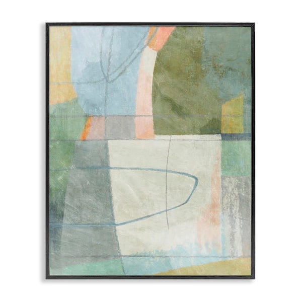 Stupell Industries Scribble on Shapes by Suzanne Nicoll Black Framed Abstract Giclee Art Print 30 in. x 24 in.