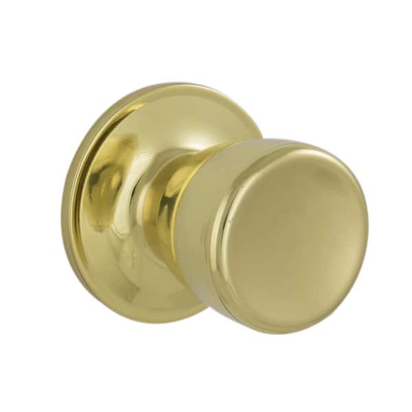 ESSENTIALS by Schlage Brill Bright Brass Passage Hall/Closet Door Knob