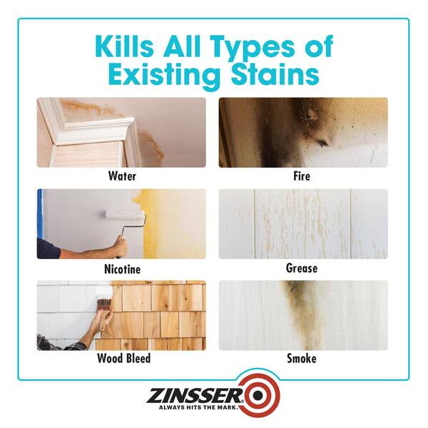 Zinsser 377940-4PK Stain Killing Primer, Quart, 4 Pack