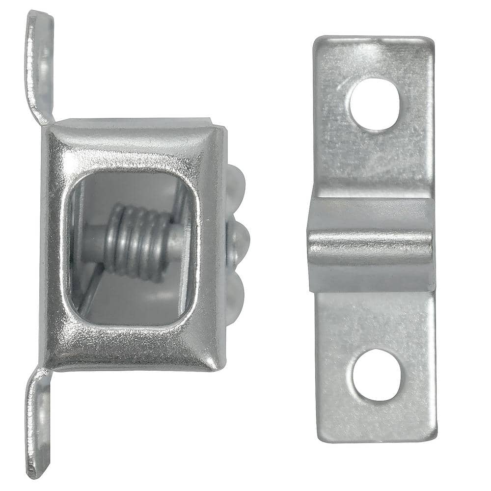 Silver Steel Double Roller Cabinet Catch Latch
