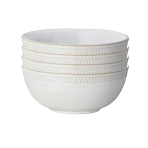 Natural Canvas Textured Stoneware Cereal Bowls 25 fl. oz. (Set of 4)