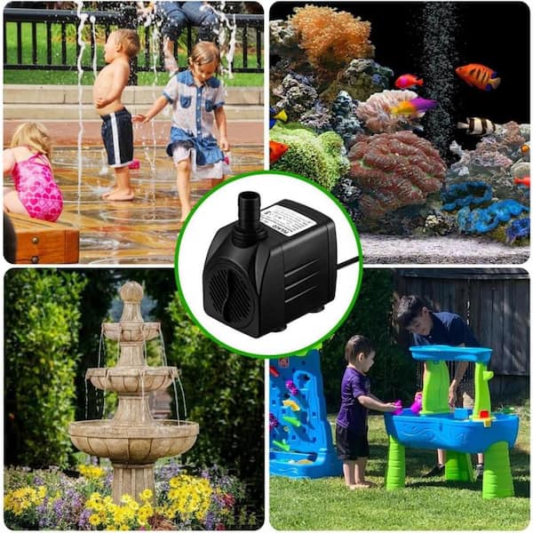 160GPH Submersible Water Pump with Tubing for Aquarium and Small Fountain