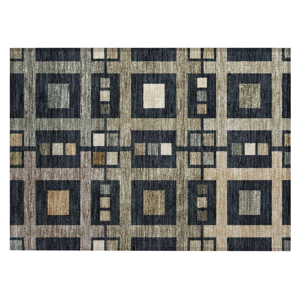 Chantille Machine Washable Indoor/Outdoor Abstract ACN2889 Black 3 ft. x 4 ft. Area Rug price history on PriceWatchPro