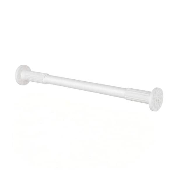 51-168 in. Tension Curtain Rod in White Curtain Rod No Drilling Adjustable Spring Loaded Curtain Rods for Bathroom