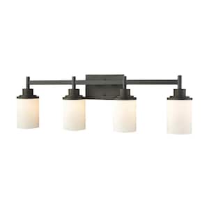 Elk Lighting CN579171 Summit Place 1-Light for The Bath in Oil Rubbed Bronze with Opal White Glass Vanity Wall Sconce