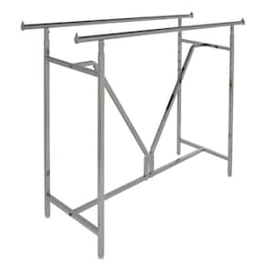 Chrome Metal Clothes Rack 60 in. W x 48 in. H
