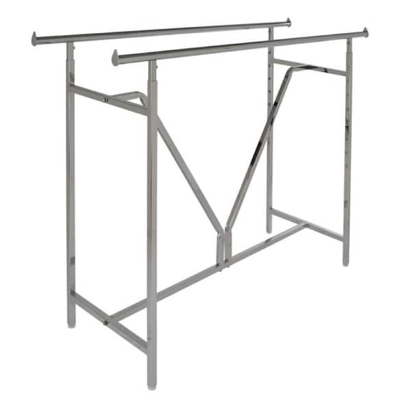 Only Hangers Chrome Metal Clothes Rack 60 in. W x 48 in. H