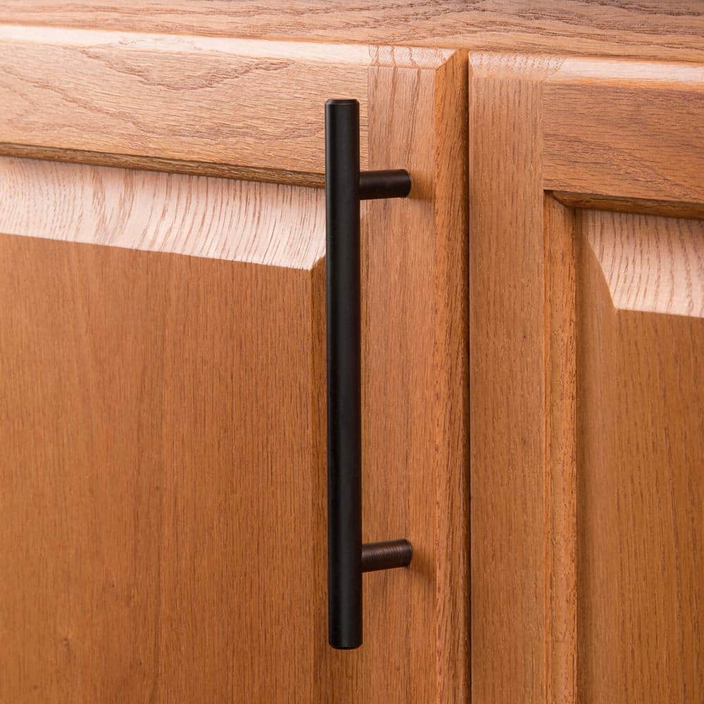 Oil-Rubbed Bronze Modern Bar Pulls with Mounting Hardware