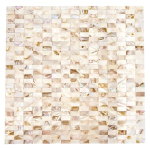 Nacreous Natural Stone 5 in. x 5 in. 3mm Glass Peel and Stick Backsplash Tile Sample Cut Tile (.17 sq. ft./Sample)
