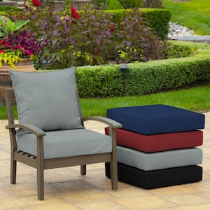 Gray Floral 19" Sq Single Seat Cushion Pillow Outdoor Patio Home Decor 1-Pc 
