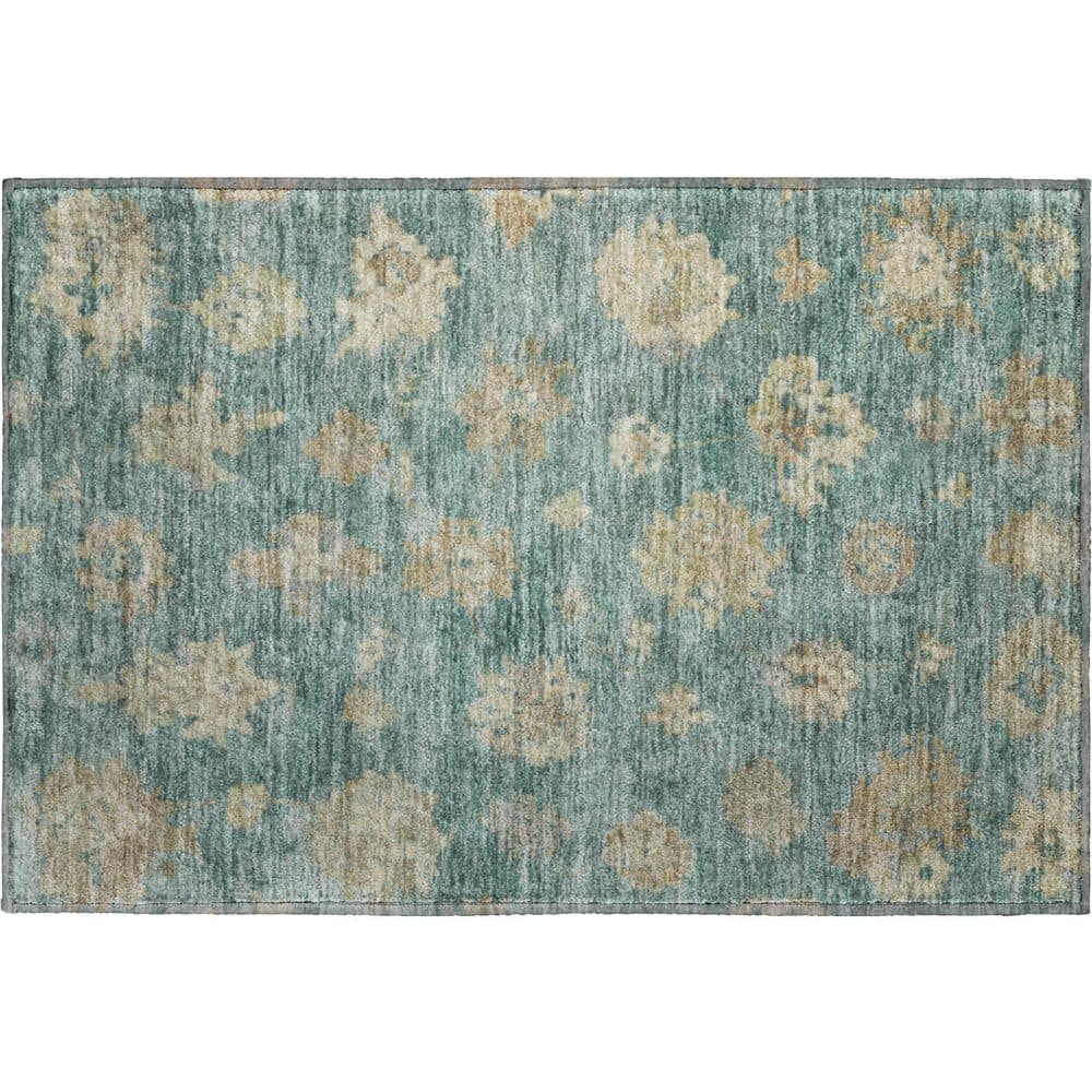 Mayfield Premium Machine Washable Abstract AMF2305 Aloe 3 ft. x 4 ft. Area Rug price history on PriceWatchPro