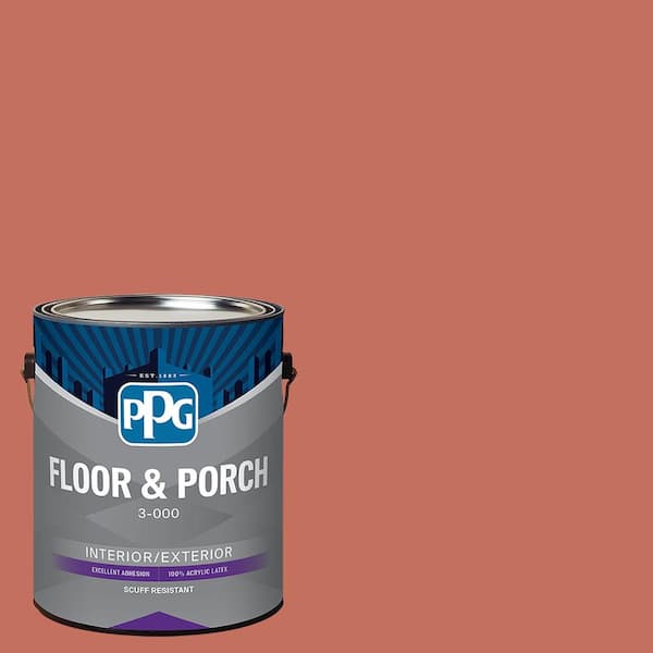 PPG 1 gal. PPG1191-6 Cajun Spice Satin Interior/Exterior Floor and Porch Paint