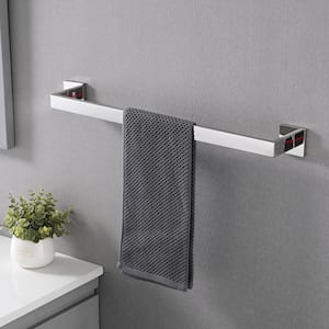 4-Piece Bath Hardware Set with 22.05 in . Towel Rack, Towel Hook, Toilet Paper Holder in Chrome
