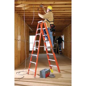 10 ft. Fiberglass Step Ladder with 375 lbs. Load Capacity Type IAA Duty Rating