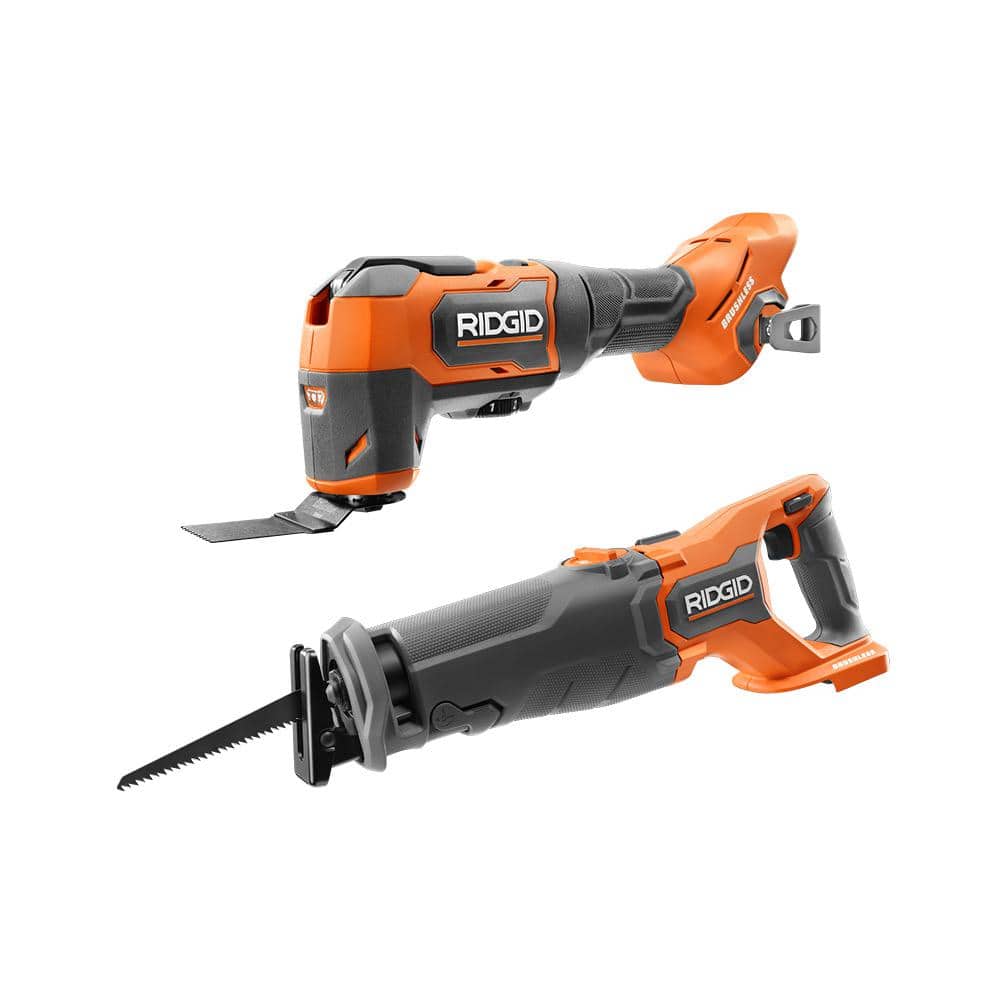 RIDGID 18V Brushless 2-Tool Combo Kit with Reciprocating Saw and Multi-Tool (Tools Only) -  R960261SB2N