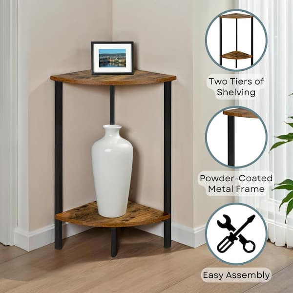 Convenience Concepts Graystone 31.5 in. H Barnwood/Black Specialty