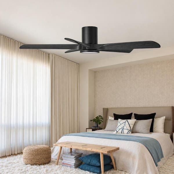 Overhead Fans Duclsaty 60 in Solid Wood Ceiling Fan with Light Remote Dimmable Full ...