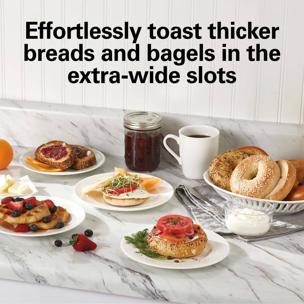 Stainless Steel 4-Slice Toaster with Extra-Wide Slots