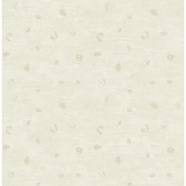 Seabrook Designs Hubble Dot Metallic Gold and Ivory Paper Strippable Roll (Covers 56 sq. ft.)