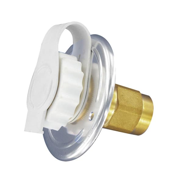 Valterra Flush-Mount Water Inlet - FPT, 2-3/4" Flange, Aluminum Finish (Carded)