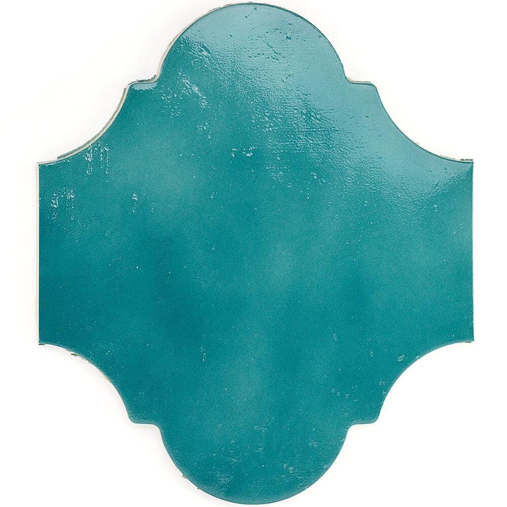 Appaloosa Arabesque Sea Blue 8 in. x 7 in. Polished Porcelain Floor & Wall Tile Sample price history on PriceWatchPro