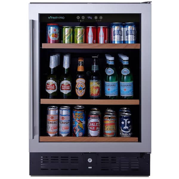 Wine Enthusiast N'FINITY PRO S 23.75 in. 178 (oz.) Beverage Center Stainless Steel Door Can Cooler