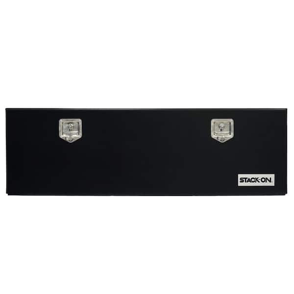 STACK-ON 60 in. Matte Black Steel Underbody Truck Box With Soft Open Gas Struts