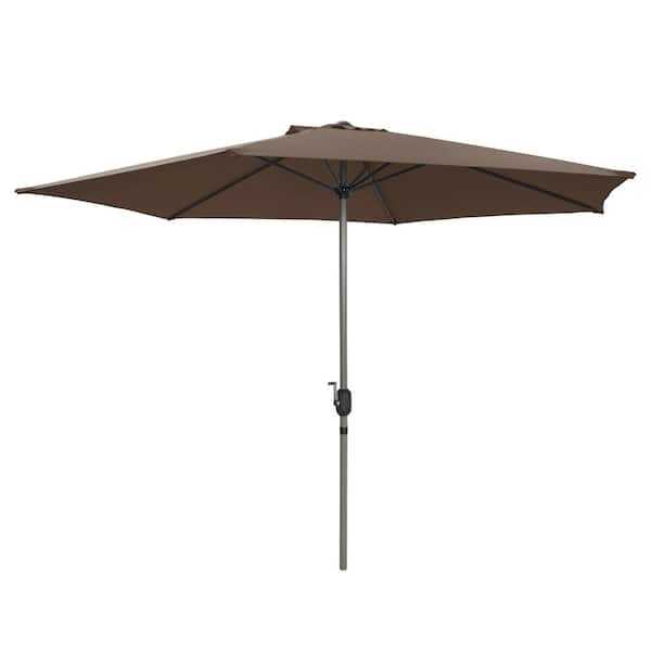 Unbranded 9 ft. x 9 ft. Market Patio Umbrella Emerald Coast in Tan