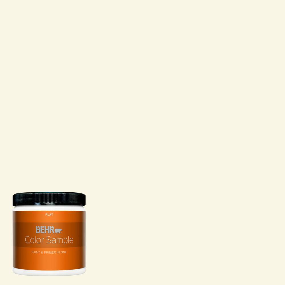 BEHR PREMIUM PLUS 8 oz. WB300 Magnolia Blossom Flat Interior Paint