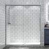 WOODSAM 60 in. W x 70 in. H Sliding Framed Shower Door in Chrome with 1 ...