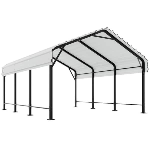 12 ft. W x 15 ft. D Metal Carport and Canopy Shed(180 sq. ft.)