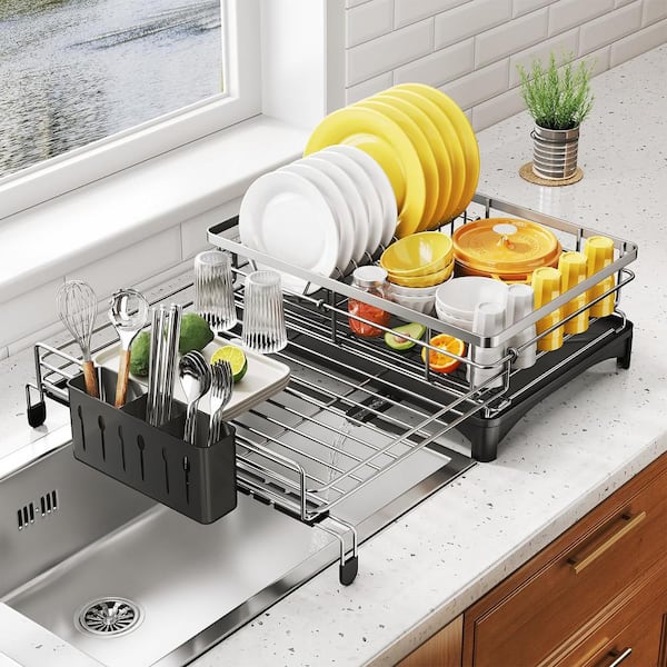 Numhew to Silver Extendable Dish Rack, Dish