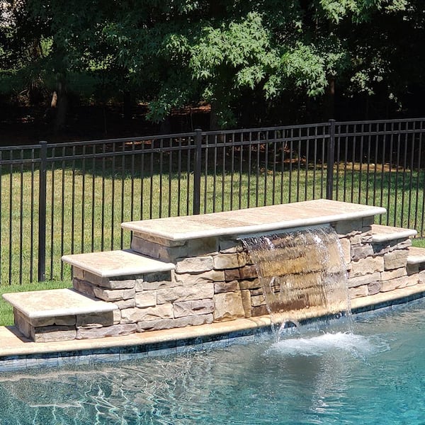 Athens 2 in. x 2 in. x 6 ft. Gloss Black Aluminum Flat Top and Bottom Design Fence Corner Post