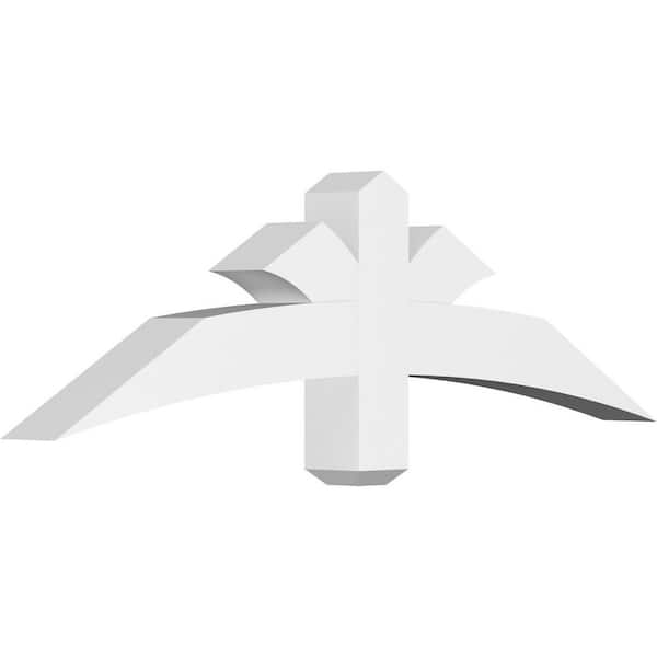 Ekena Millwork Davenport 48 in. W x 14 in. H x 4 in. D Signature Polyurethane Bracket