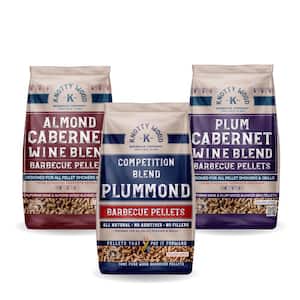 20 lbs. 100% Ultimate Knotty Wood BBQ Competition Blends Almond Wood Pellets (3-Pack)