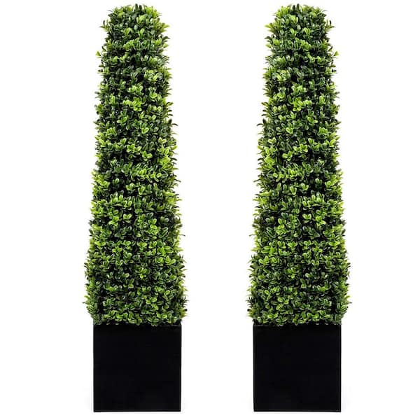 Cesicia 3 ft. Artificial Boxwood Trees in Pot for Home and Office Set of 2