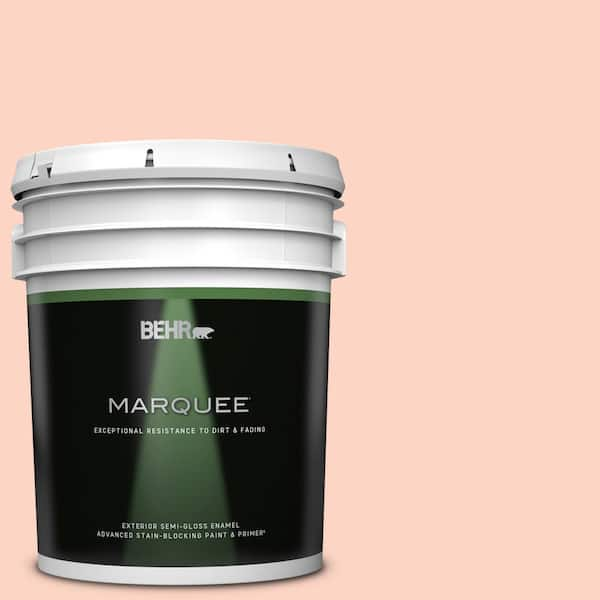 BEHR MARQUEE 5 gal. #210A-2 Coral Dune Semi-Gloss Enamel Exterior Paint & Primer