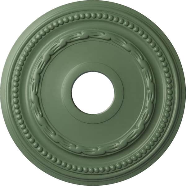 Ekena Millwork 1" x 15-3/8" x 15-3/8" Polyurethane Federal Ceiling, Hand-Painted Athenian Green