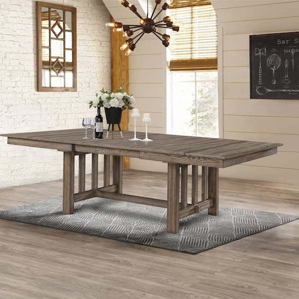 New Classic Furniture Harrisburg Wood Dining Table Walnut
