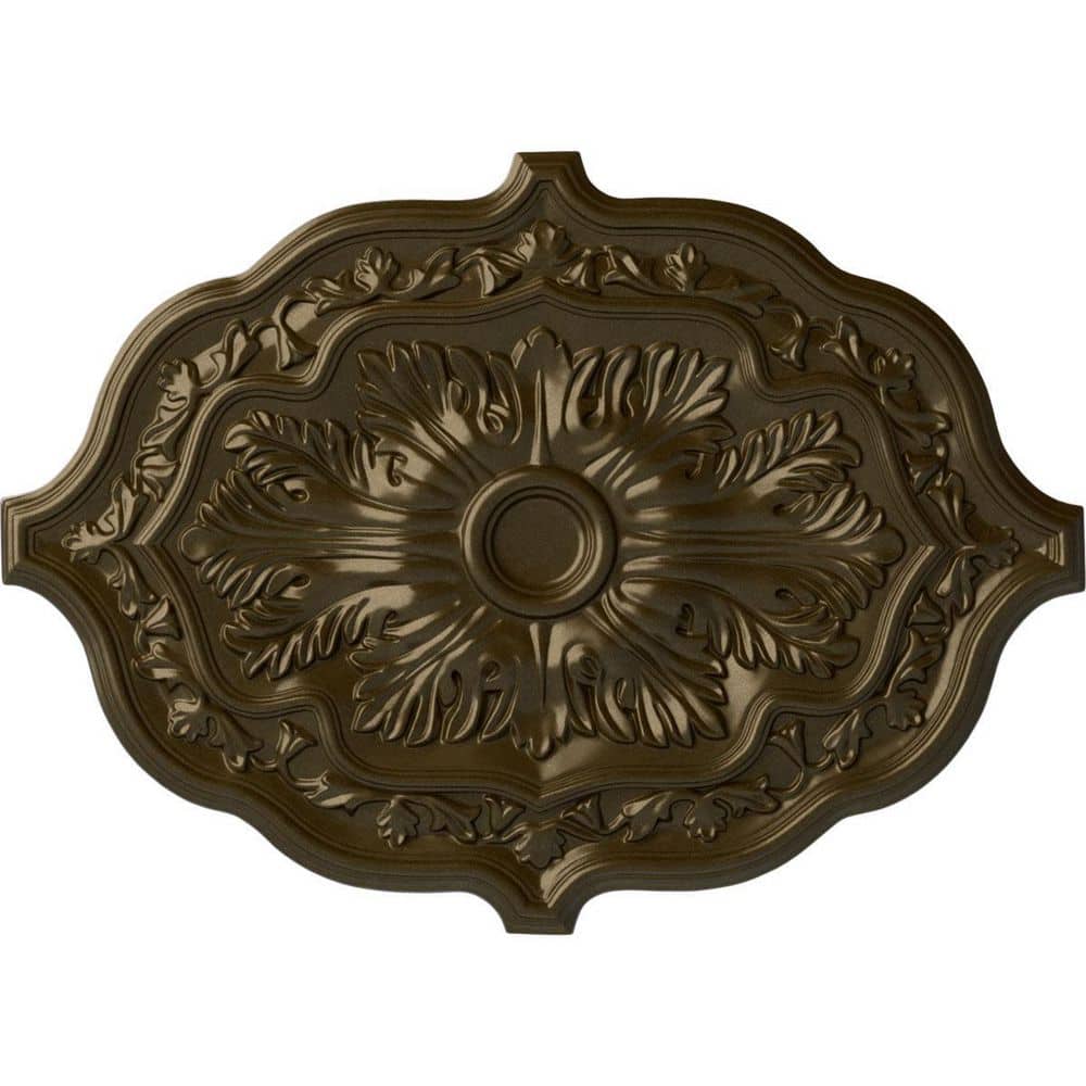 Pesaro Brass 36" x 26" Urethane Ceiling Medallion