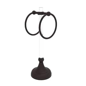 Pacific Grove Collection Freestanding 2-Ring Vanity Top Guest Towel Ring in Oil Rubbed Bronze