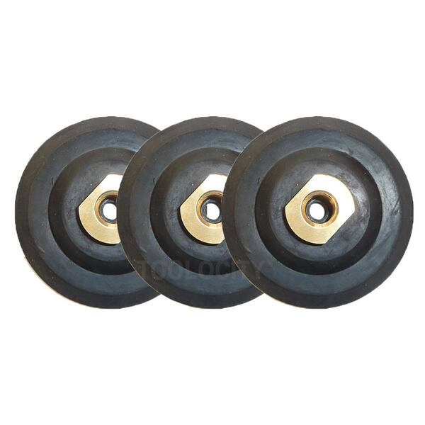 5" Rubber 16 PIECE Flexible Rubber Backer Pad 5/8"-11 Thread for Polishing Pad 